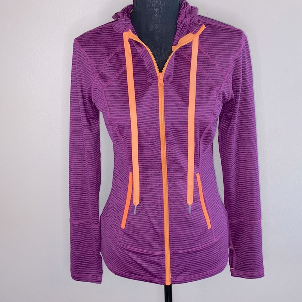 LUKKA  Athletic Sweatshirt Jacket Full Zipper Long Sleeves & Hood